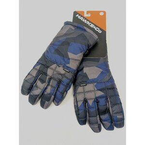 HAWKE & CO. Midweight Nylon Patterned Gloves In Fractal Camo S/M